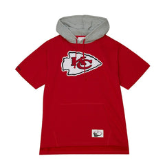 Kansas City Chiefs Postgame Short Sleeve Hoodie Red - Mitchell & Ness