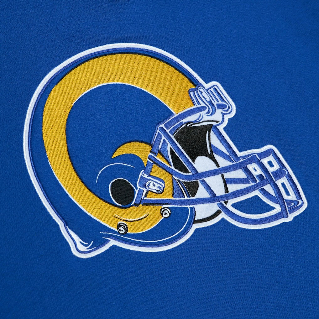Los Angeles Rams Postgame Short Sleeve Hoodie Royal - Mitchell & Ness