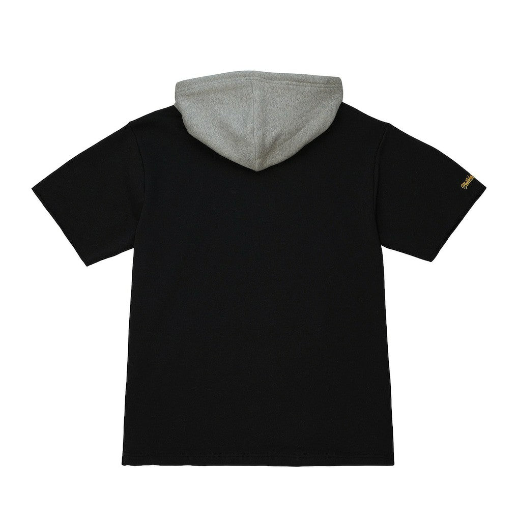 Las Vegas Raiders Postgame Short Sleeve Hoodie Black - Mitchell & Ness