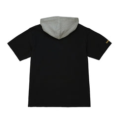 Las Vegas Raiders Postgame Short Sleeve Hoodie Black - Mitchell & Ness