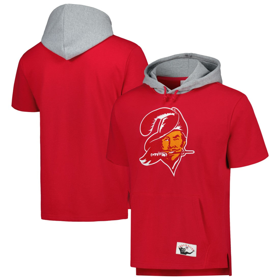 Tampa Bay Buccaneers Postgame Short Sleeve Hoodie Red - Mitchell & Ness