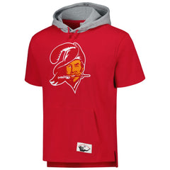 Tampa Bay Buccaneers Postgame Short Sleeve Hoodie Red - Mitchell & Ness
