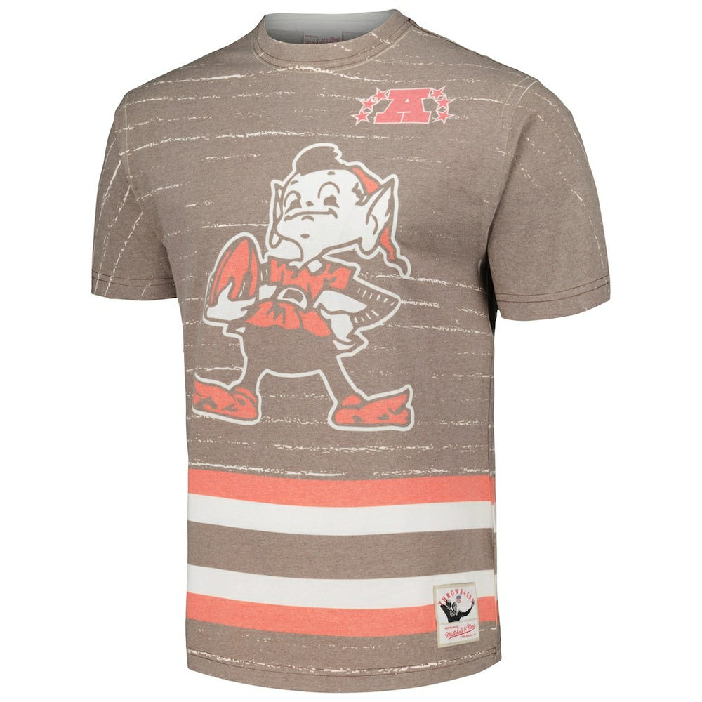 Cleveland Browns Jumbotron 3.0 T-Shirt Brown - Mitchell & Ness