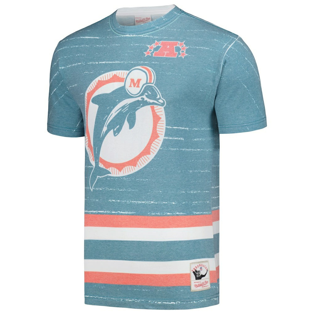 Miami Dolphins Jumbotron 3.0 T-Shirt Aqua - Mitchell & Ness