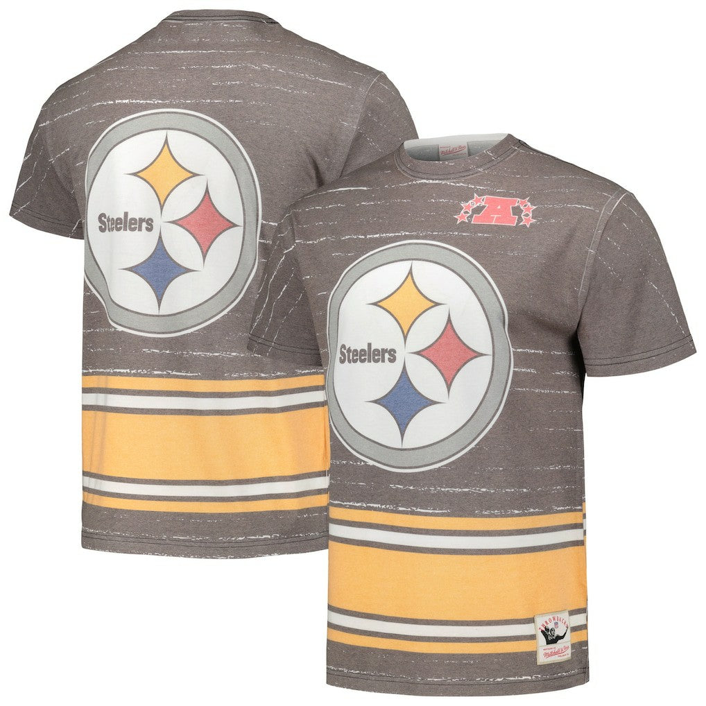 Pittsburgh Steelers Jumbotron 3.0 T-Shirt Black - Mitchell & Ness