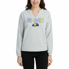 Los Angeles Rams Concepts Sport Women's Sunray Notch Neck Long Sleeve Top Gray - NFL