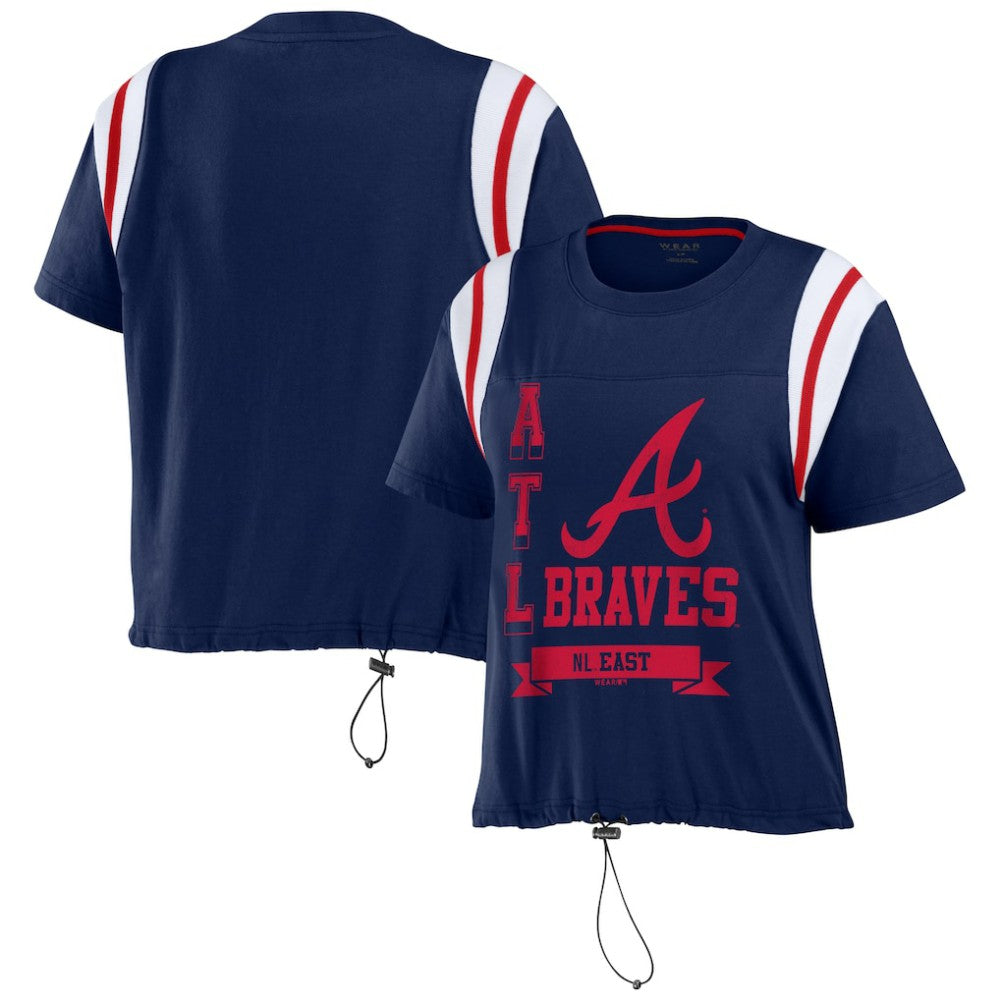 Atlanta Braves WEAR by Erin Andrews Women's Cinched Colorblock T-Shirt Online