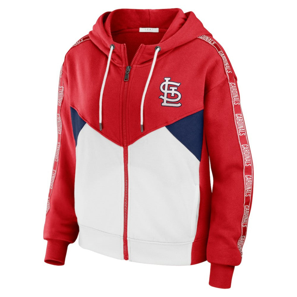 St. Louis Cardinals WEAR by Erin Andrews Women's  Color Block Full-Zip Hoodie Lifestyle