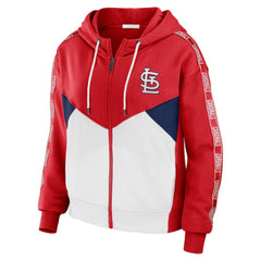 St. Louis Cardinals WEAR by Erin Andrews Women's  Color Block Full-Zip Hoodie Lifestyle