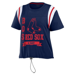 Boston Red Sox WEAR by Erin Andrews Women's Cinched Colorblock T-Shirt Clearance