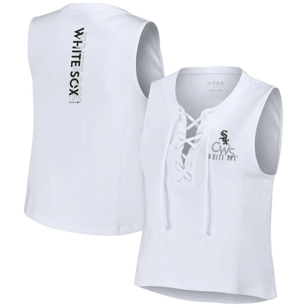 Chicago White Sox WEAR by Erin Andrews Women's Lace-Up Tank Top Online