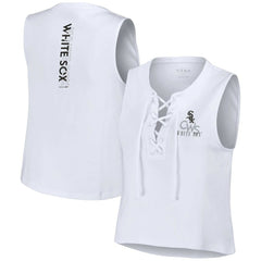 Chicago White Sox WEAR by Erin Andrews Women's Lace-Up Tank Top Online