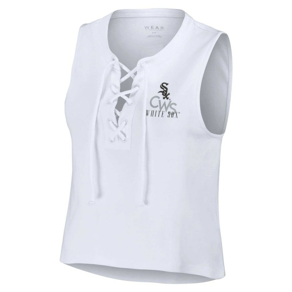 Chicago White Sox WEAR by Erin Andrews Women's Lace-Up Tank Top Online