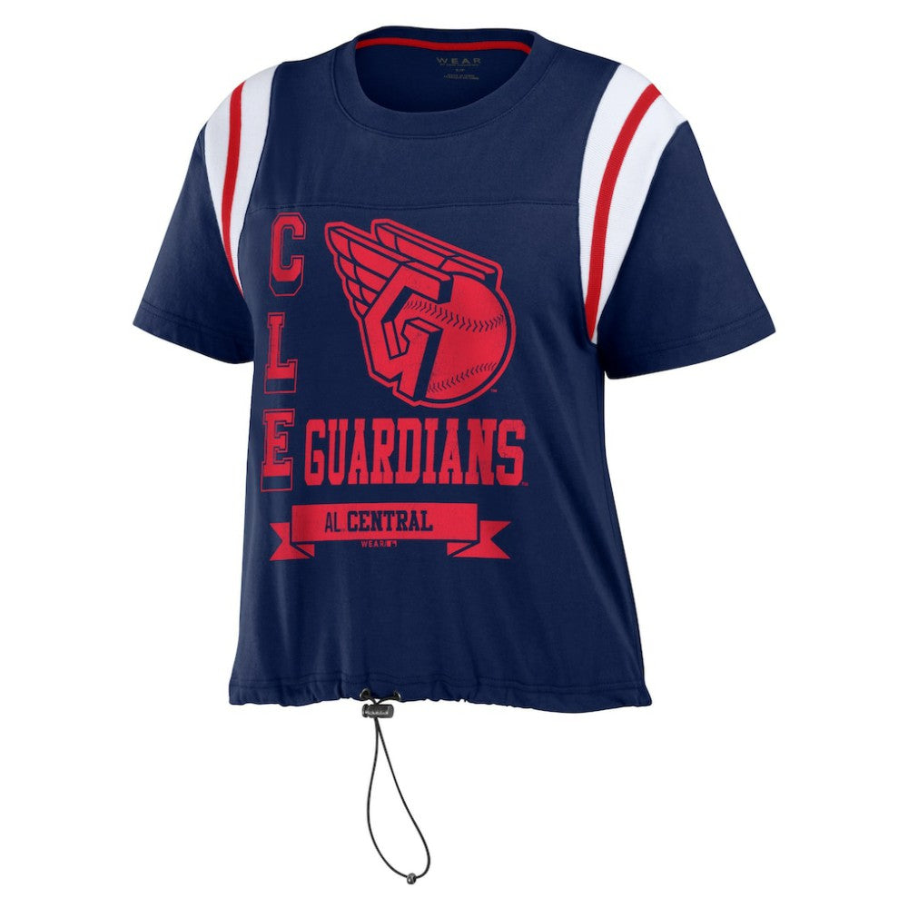 Cleveland Guardians WEAR by Erin Andrews Women's Cinched Colorblock T-Shirt discount