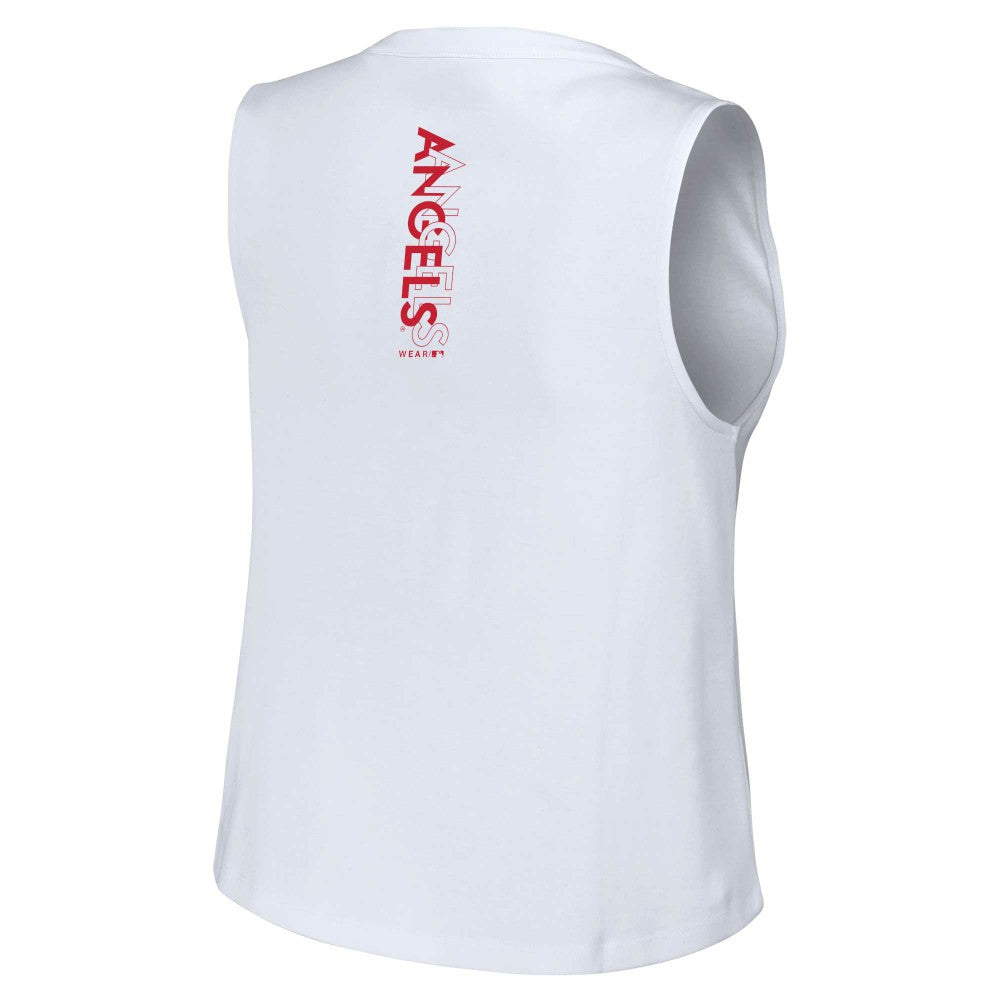 Los Angeles Angels WEAR by Erin Andrews Women's Lace-Up Tank Top Clearance