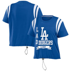 Los Angeles Dodgers WEAR by Erin Andrews Women's Cinched Colorblock T-Shirt for sale