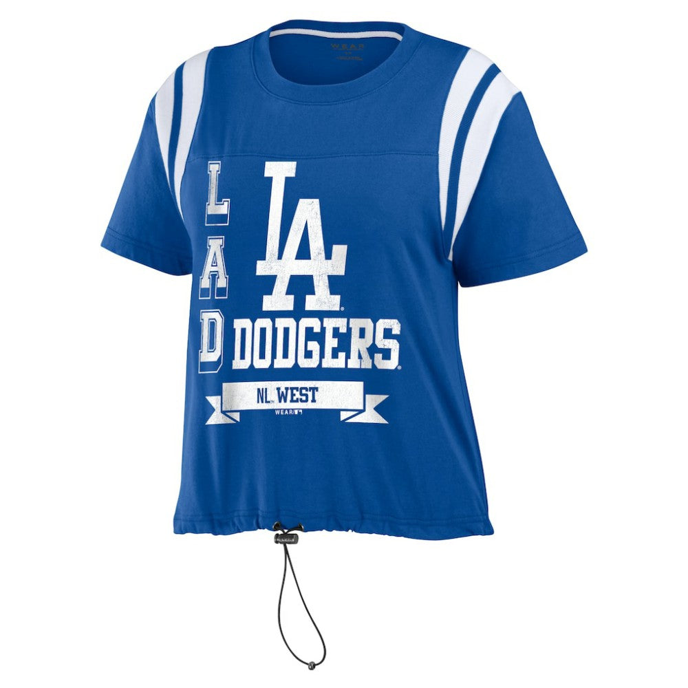 Los Angeles Dodgers WEAR by Erin Andrews Women's Cinched Colorblock T-Shirt for sale