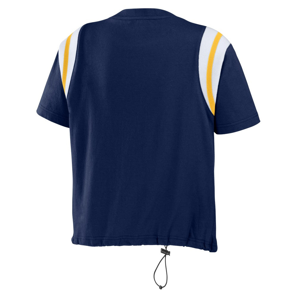 Milwaukee Brewers WEAR by Erin Andrews Women's Cinched Colorblock T-Shirt Clearance