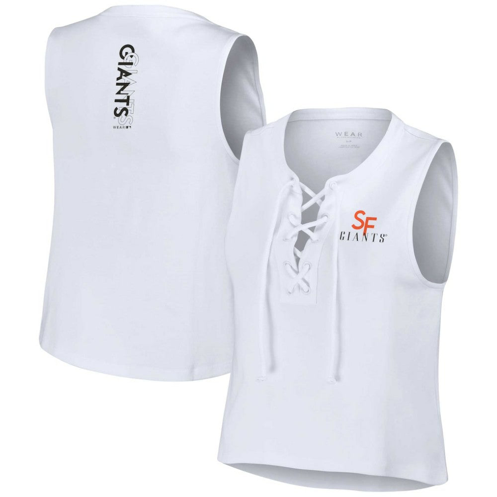 San Francisco Giants WEAR by Erin Andrews Women's Lace-Up Tank Top Clearance