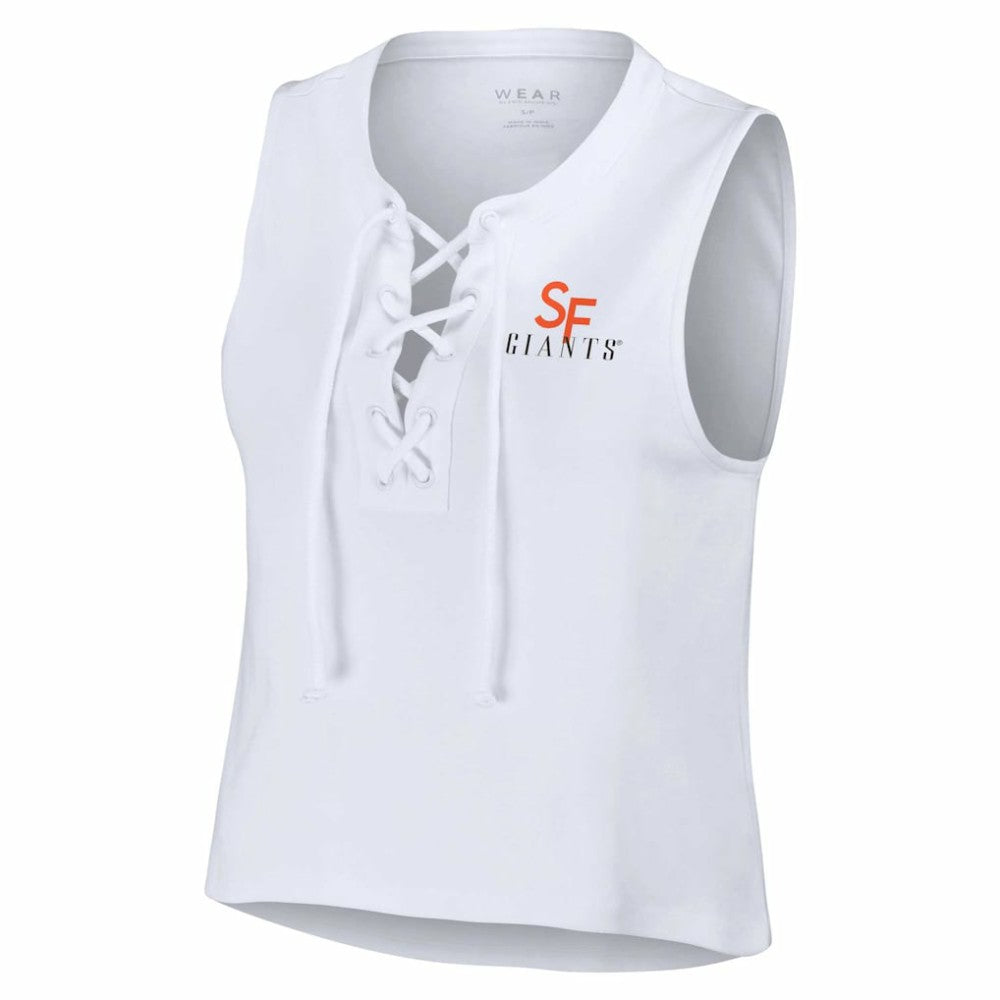 San Francisco Giants WEAR by Erin Andrews Women's Lace-Up Tank Top Clearance