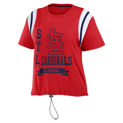 St. Louis Cardinals WEAR by Erin Andrews Women's Cinched Colorblock T-Shirt Sale