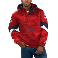 St. Louis Cardinals Starter Force Play II Half-Zip Hooded Jacket discount