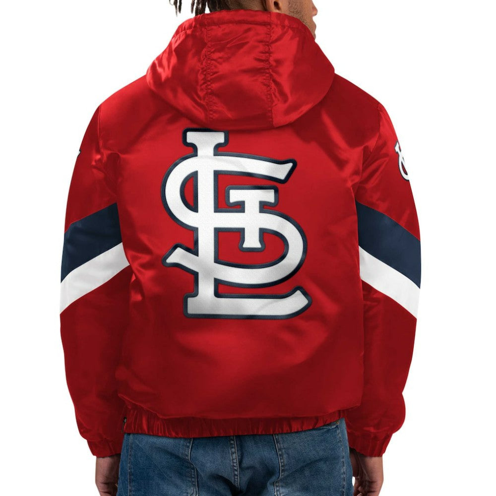 St. Louis Cardinals Starter Force Play II Half-Zip Hooded Jacket discount