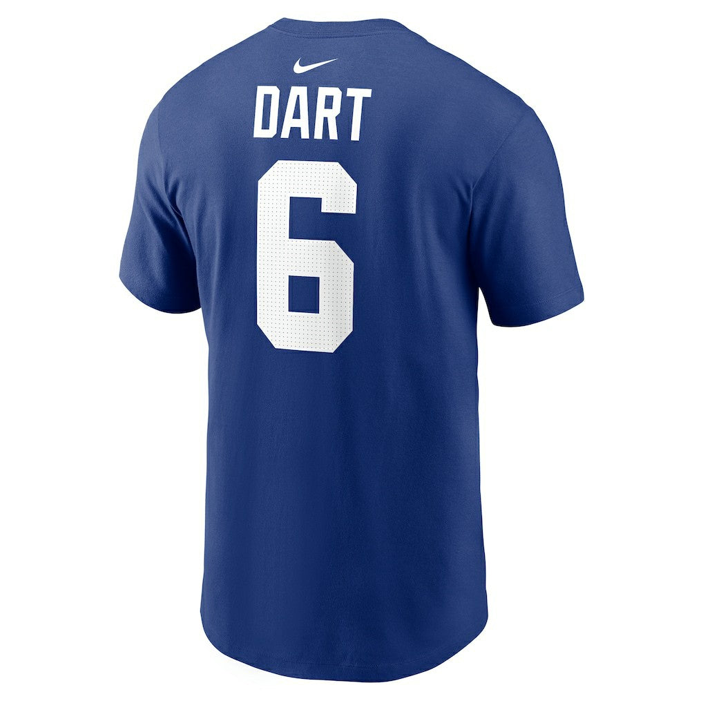 Jaxson Dart New York Giants Name & Number T-Shirt Royal - Nike