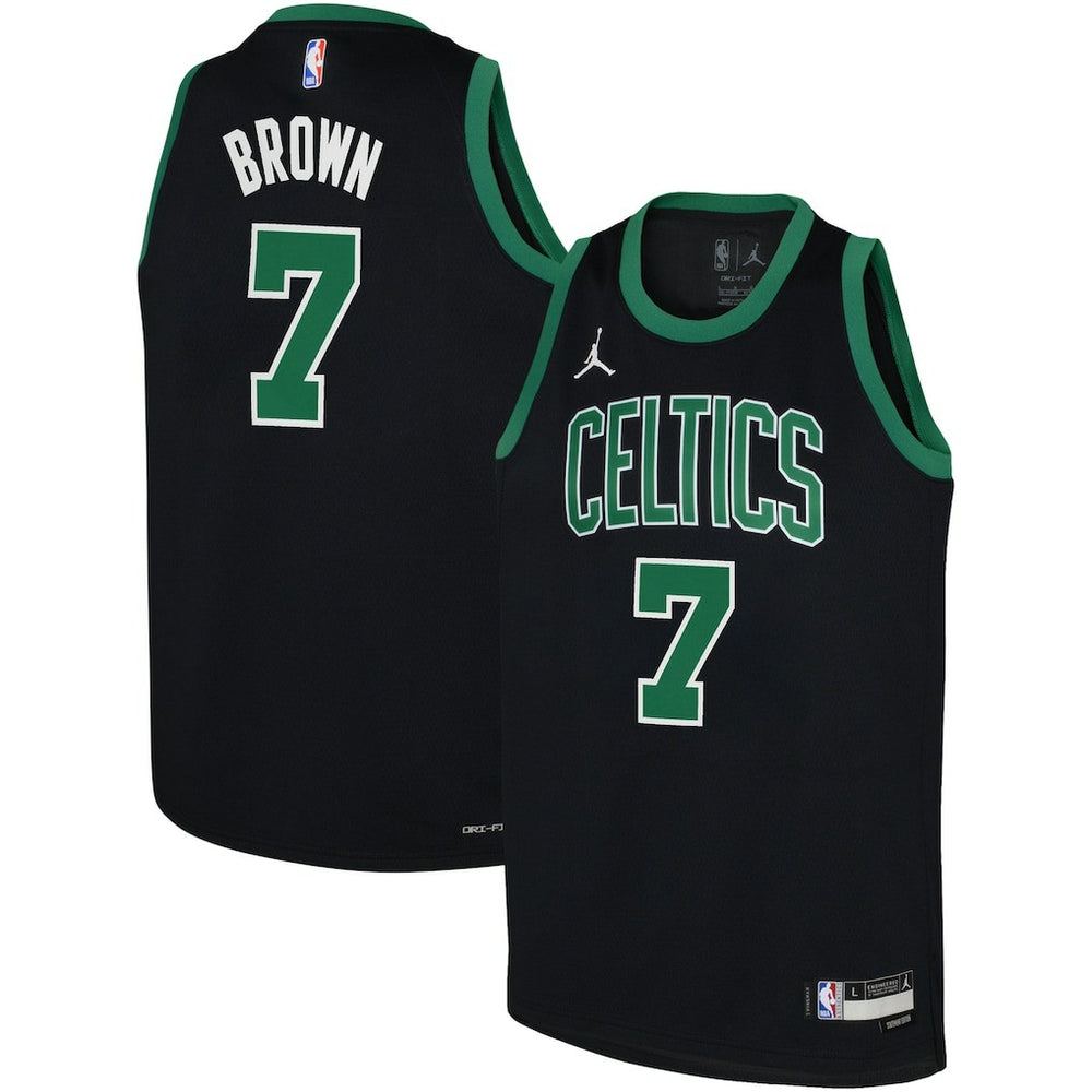 NBA - Jaylen Brown Boston Celtics Jordan Brand Youth Swingman Jersey - Statement Edition - Black