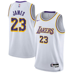 Nike - LeBron James Los Angeles Lakers Youth Swingman Jersey - Association Edition - White