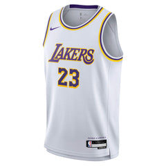 Nike - LeBron James Los Angeles Lakers Youth Swingman Jersey - Association Edition - White
