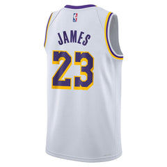 Nike - LeBron James Los Angeles Lakers Youth Swingman Jersey - Association Edition - White