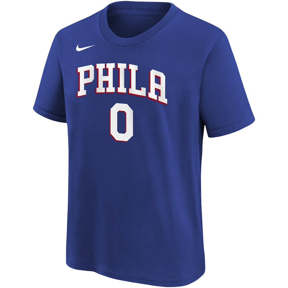 NBA - Tyrese Maxey Philadelphia 76ers Youth Icon Name & Number T-Shirt - Royal