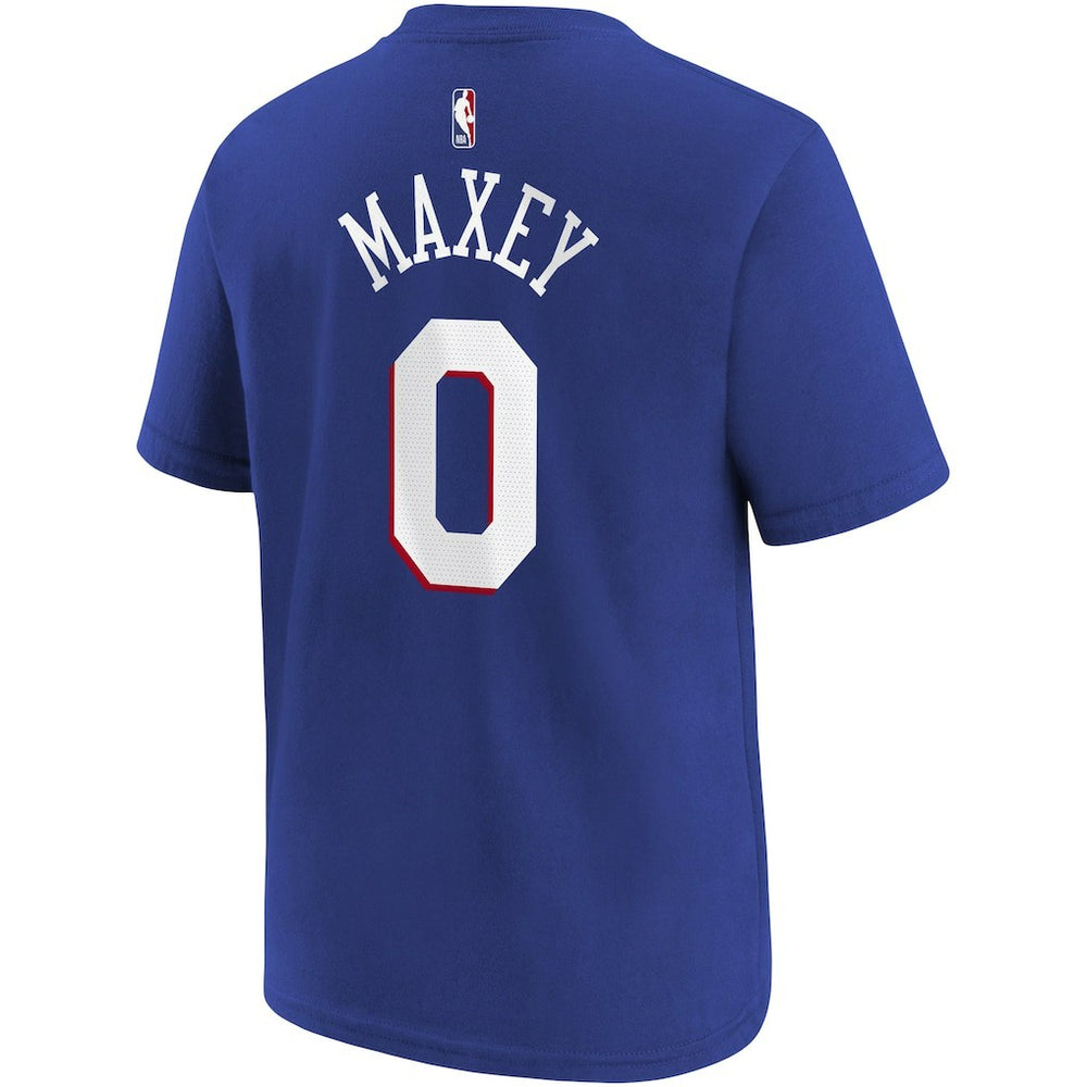 NBA - Tyrese Maxey Philadelphia 76ers Youth Icon Name & Number T-Shirt - Royal