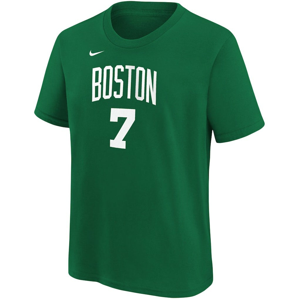 NBA - Jaylen Brown Boston Celtics Youth Icon Name & Number T-Shirt - Kelly Green