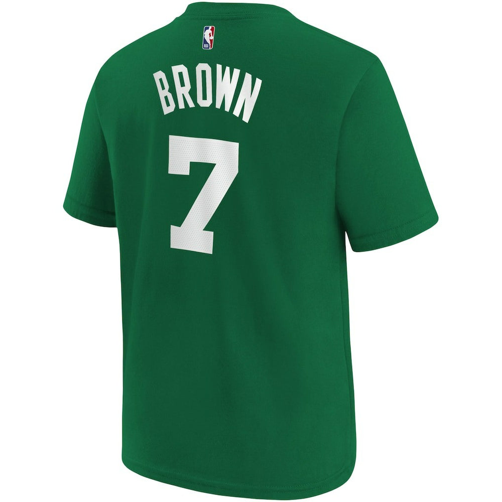 NBA - Jaylen Brown Boston Celtics Youth Icon Name & Number T-Shirt - Kelly Green