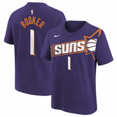 NBA - Devin Booker Phoenix Suns Youth Icon Name & Number T-Shirt - Purple