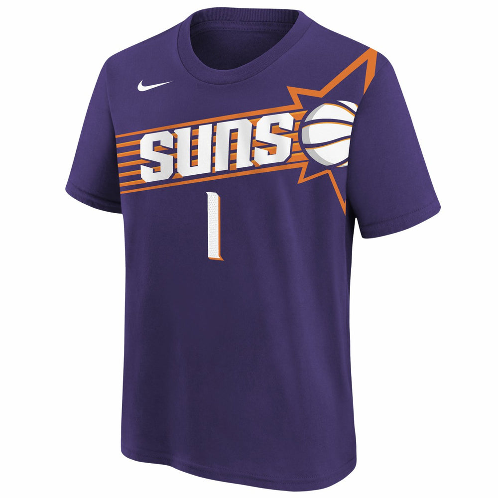 NBA - Devin Booker Phoenix Suns Youth Icon Name & Number T-Shirt - Purple