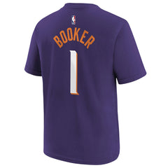 NBA - Devin Booker Phoenix Suns Youth Icon Name & Number T-Shirt - Purple