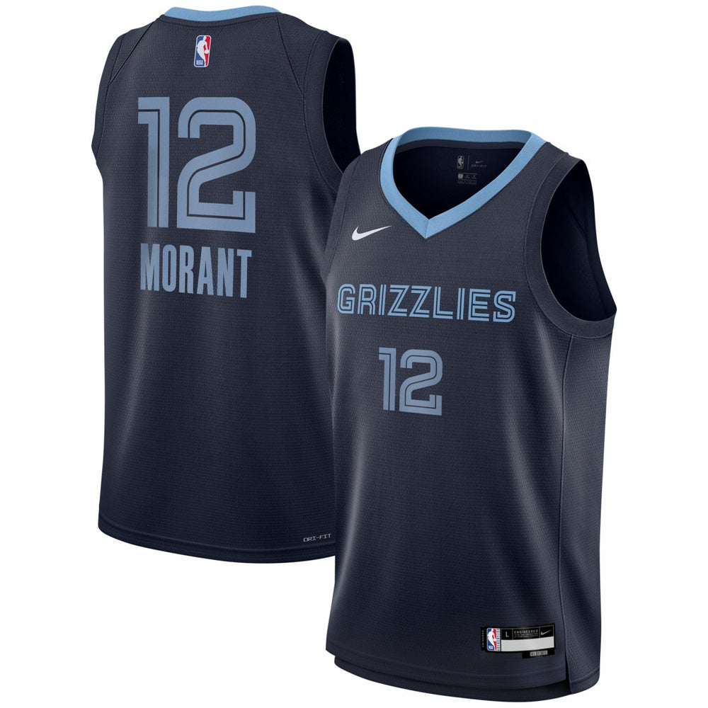 Nike - Ja Morant Memphis Grizzlies Youth Swingman Jersey - Icon Edition - Navy