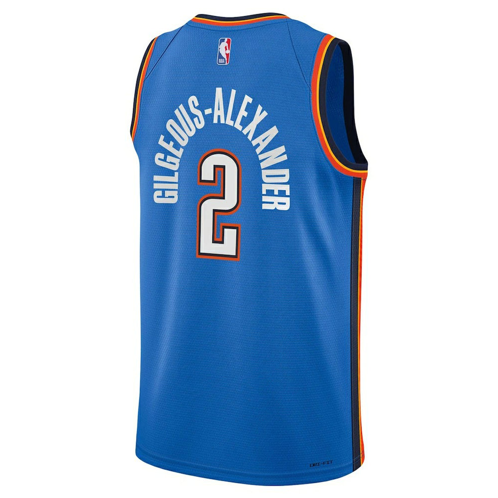 Nike - Shai Gilgeous-Alexander Oklahoma City Thunder Youth Swingman Jersey - Icon Editi- Blue
