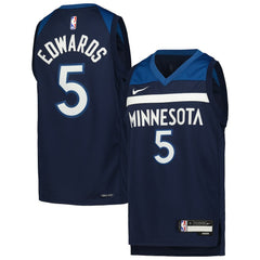 Nike - Anthony Edwards Minnesota Timberwolves Youth Swingman Jersey - Icon Edition - Navy