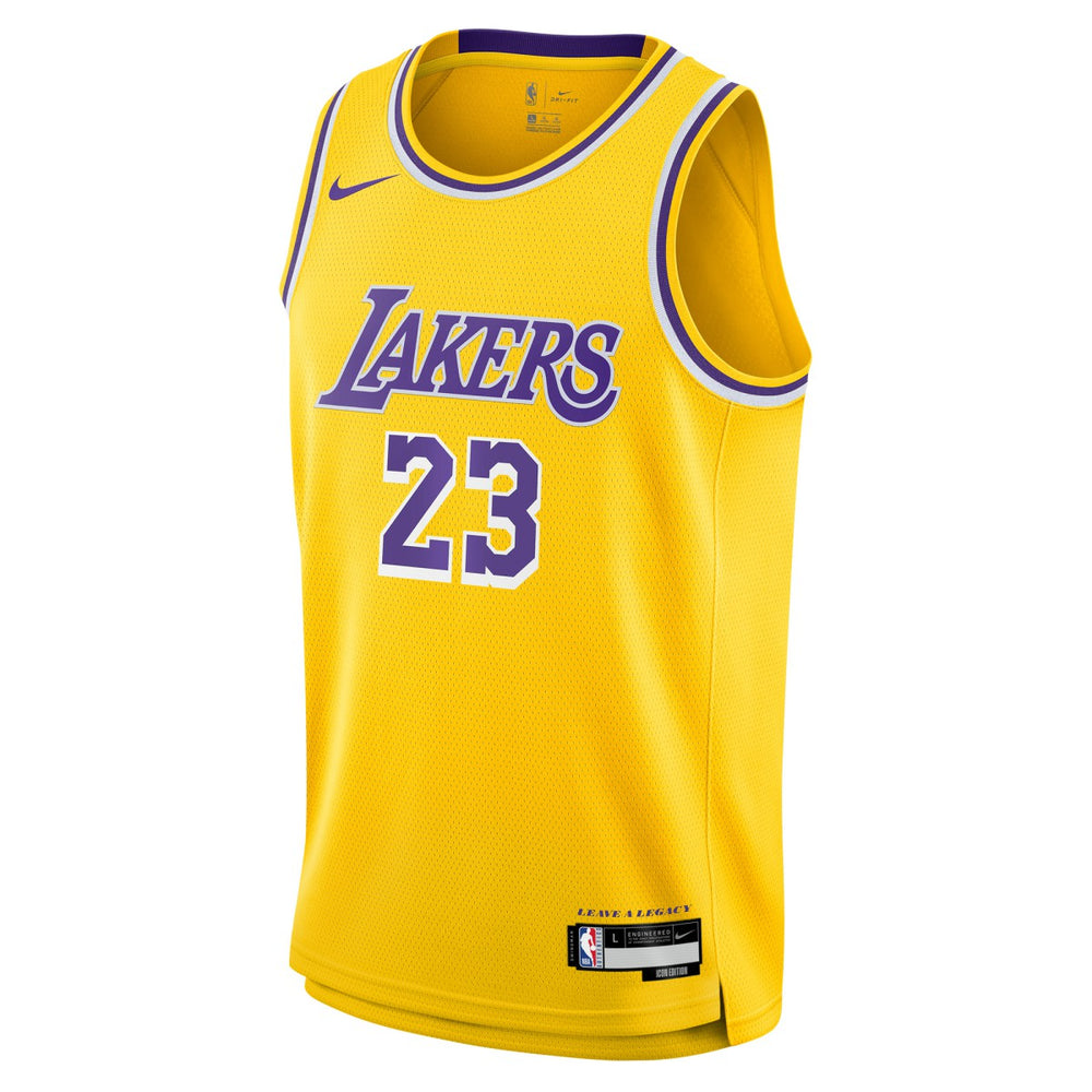Nike - LeBron James Los Angeles Lakers Youth Swingman Jersey - Icon Edition - Gold