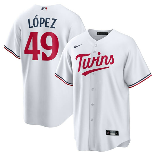 Pablo López Minnesota Twins Nike Home  Replica Player Jersey - White | MLB Jerseys
