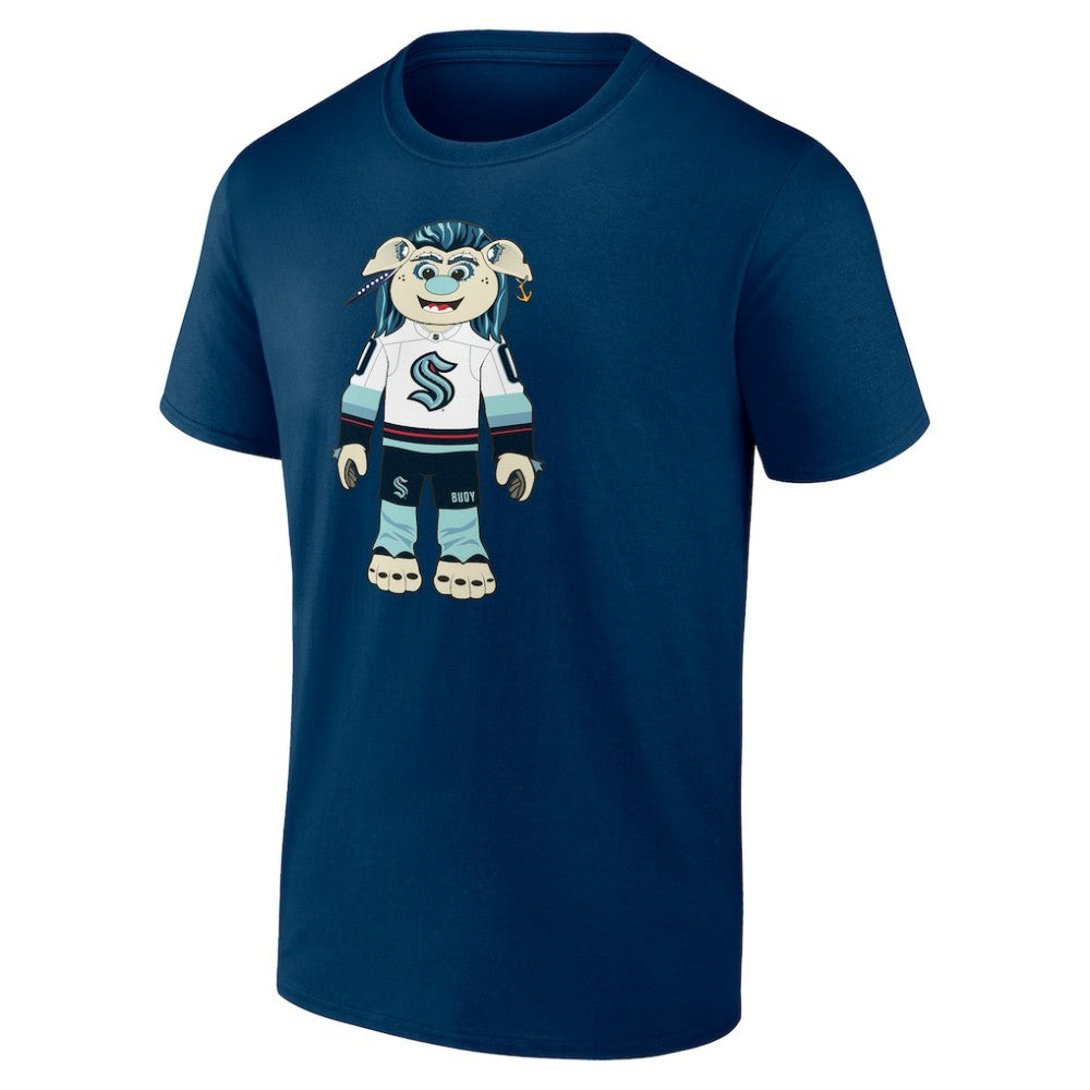 Seattle Kraken Mascot Buoy T-Shirt Deep Sea Blue