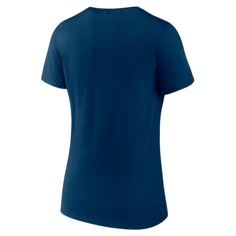 Seattle Kraken Women's Mascot Buoy V-Neck T-Shirt Deep Sea Blue