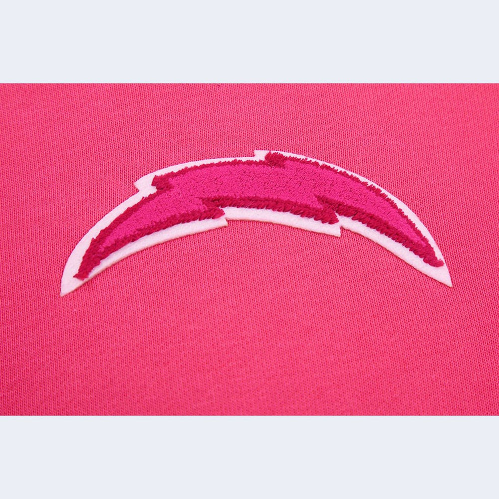 Los Angeles Chargers Pro Standard Women's Triple Pink Cropped Pullover Hoodie - NFL