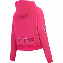 Minnesota Vikings Pro Standard Women's Triple Pink Cropped Pullover Hoodie - NFL