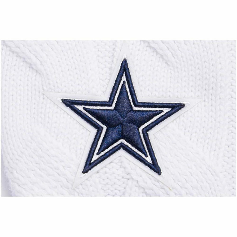 Dallas Cowboys Pro Standard Women's Prep V-Neck Pullover Sweater White - NFL