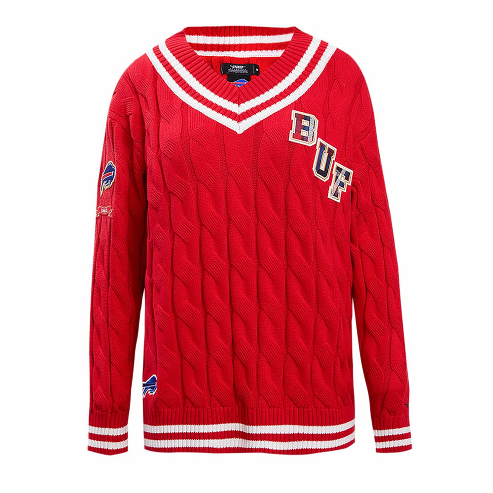 Buffalo Bills Pro Standard Women's Prep V-Neck Pullover Sweater Red - NFL